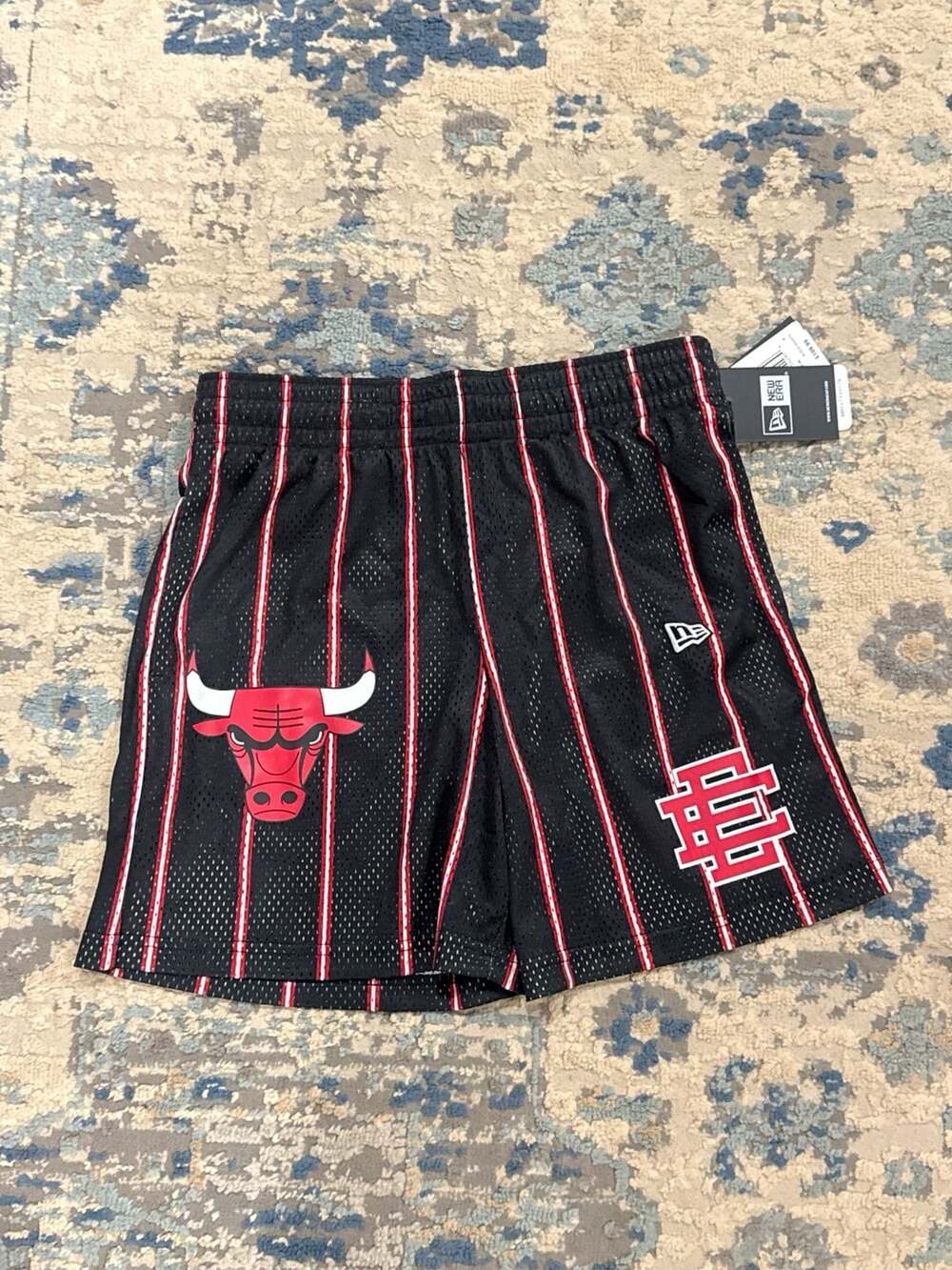 Eric Emanuel x New Era NBA Chicago Bulls Pinstripe Mesh Shorts Size M